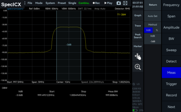 Occupied Bandwidth measurement