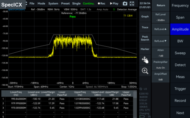 Spectrum Emission Mask measurement