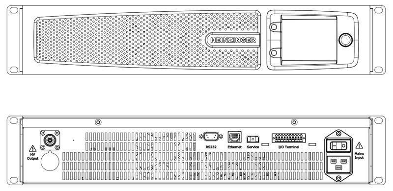 PVP-Series front and rear panel controls and indicators