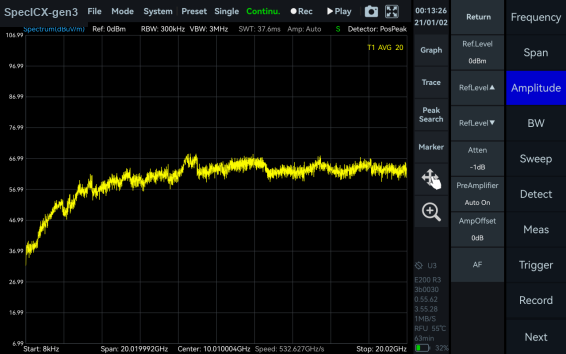 Antenna factor correction