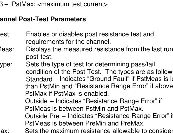 RATE menu structure