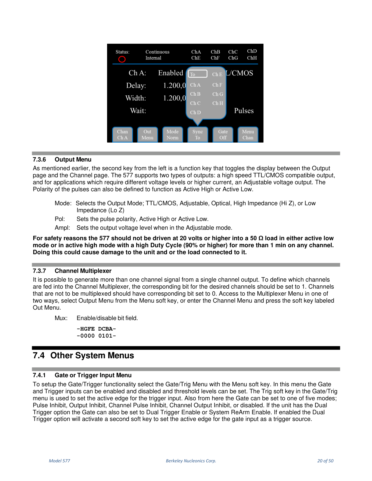 Model 577 user manual page 21