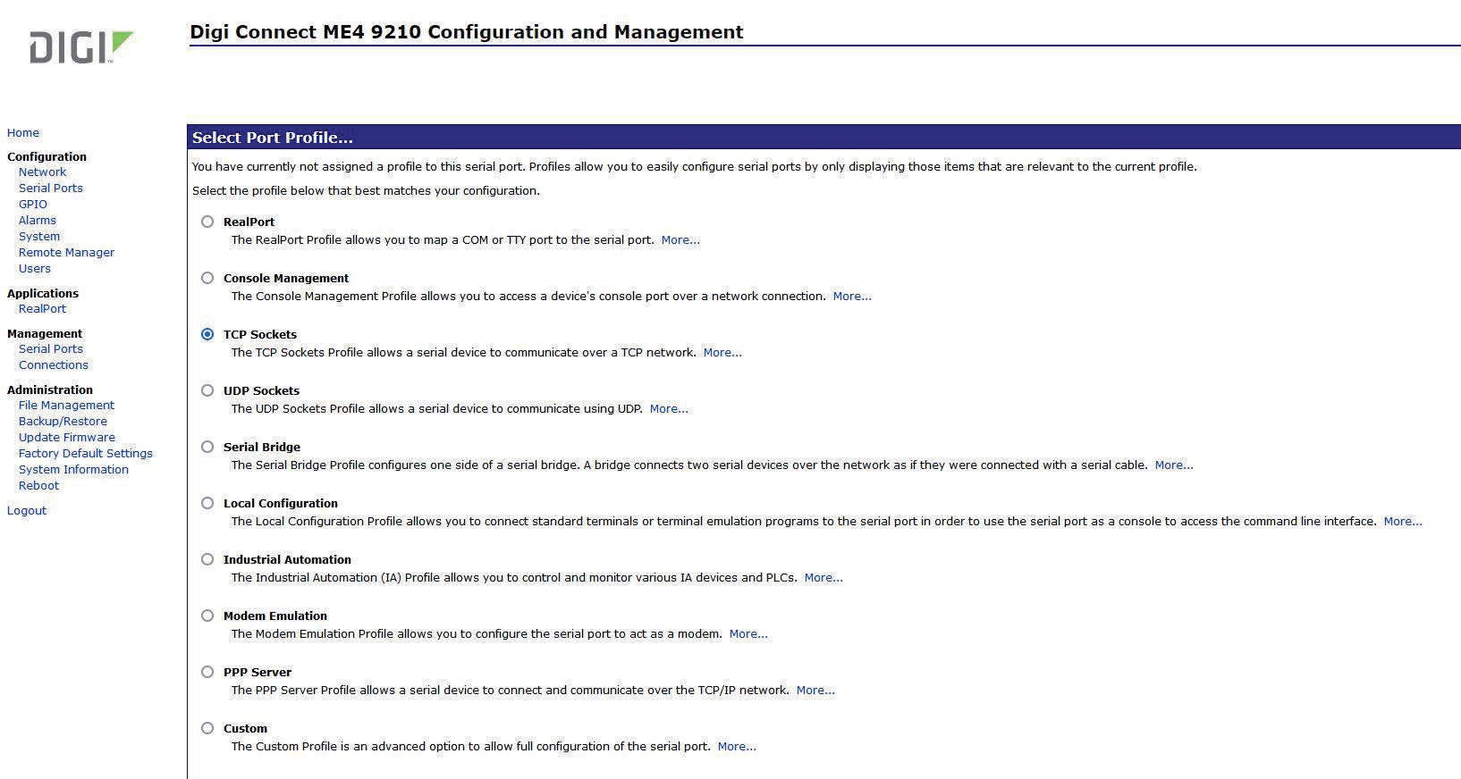 Selecting TCP Sockets.