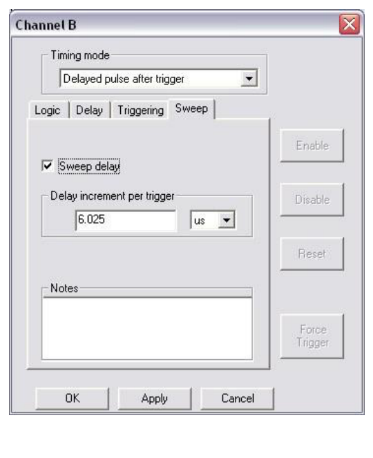 Delayed Pulse After Trigger Triggering tab