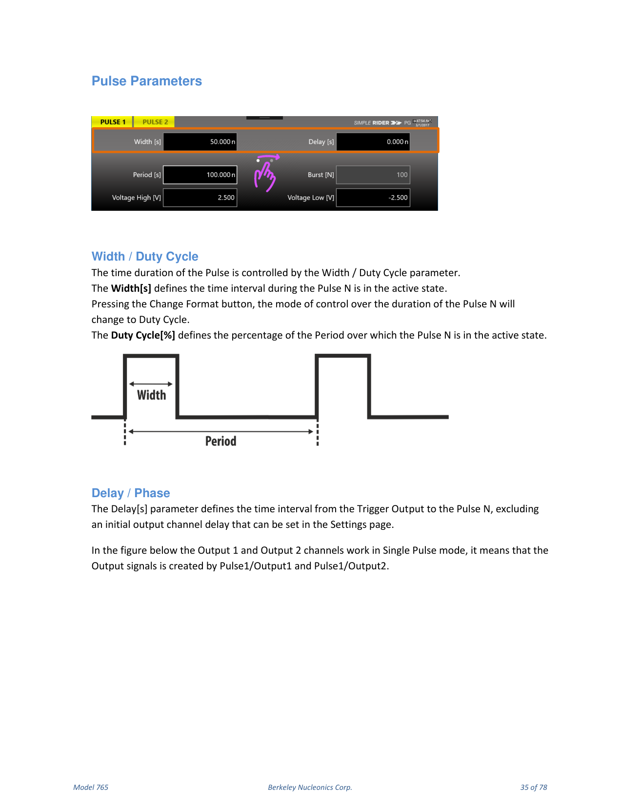 Model 765 user manual page 35