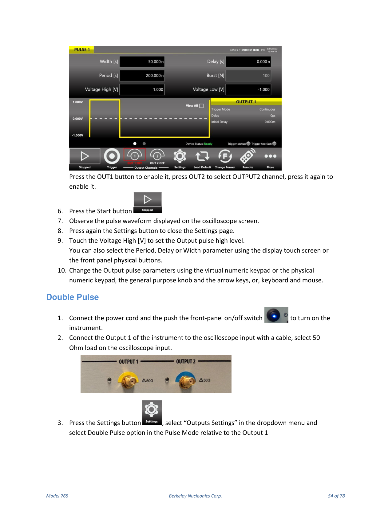 Model 765 user manual page 54