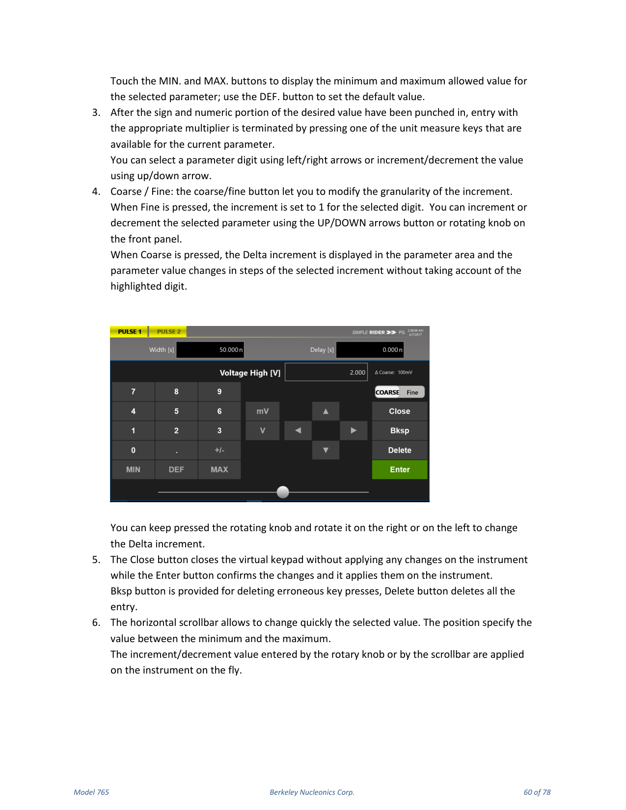 Model 765 user manual page 60
