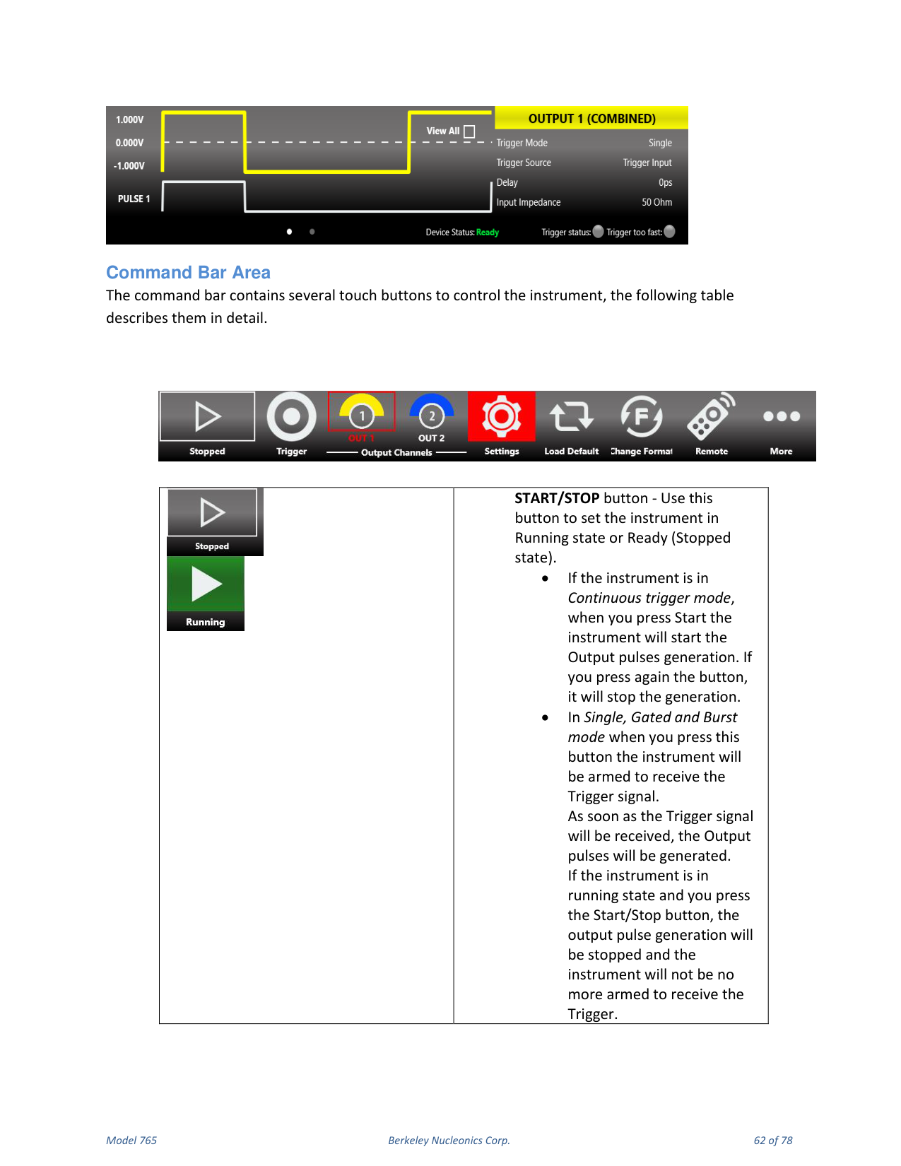 Model 765 user manual page 62