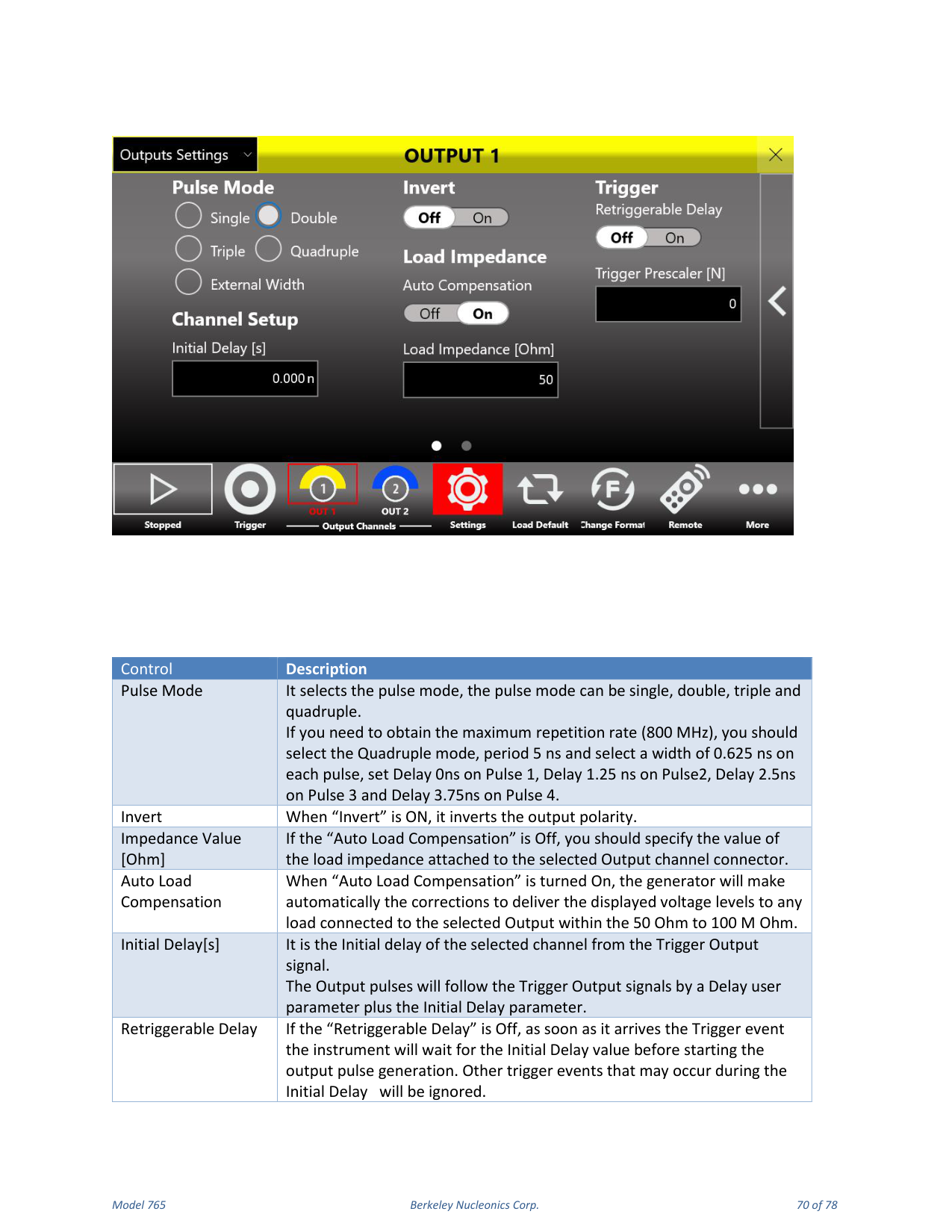 Model 765 user manual page 70