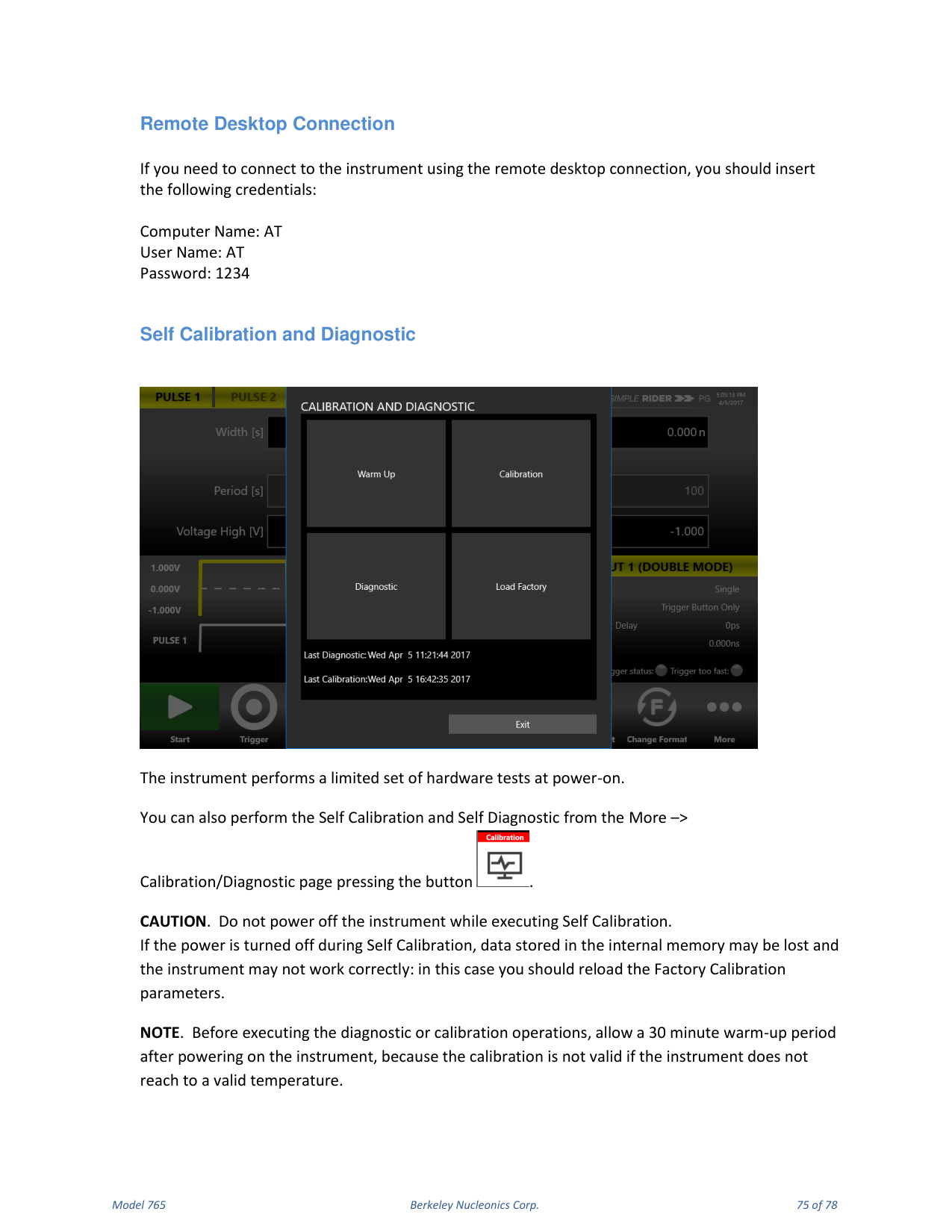 Model 765 user manual page 75