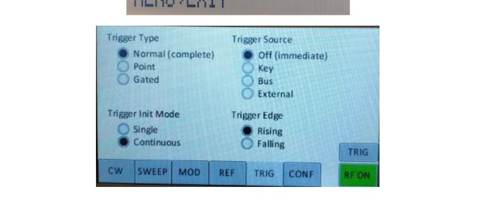 Figure 7-s. Trigger Submenu.