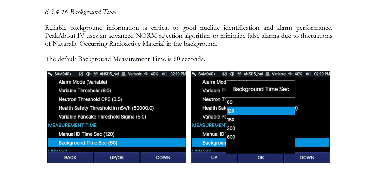 Background Time Setting