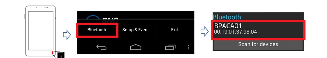 Figure 4.7. Bluetooth menu and Paired Devices list example