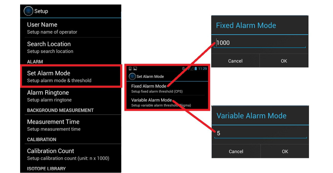 Figure 4.10. Alarm threshold configuration example
