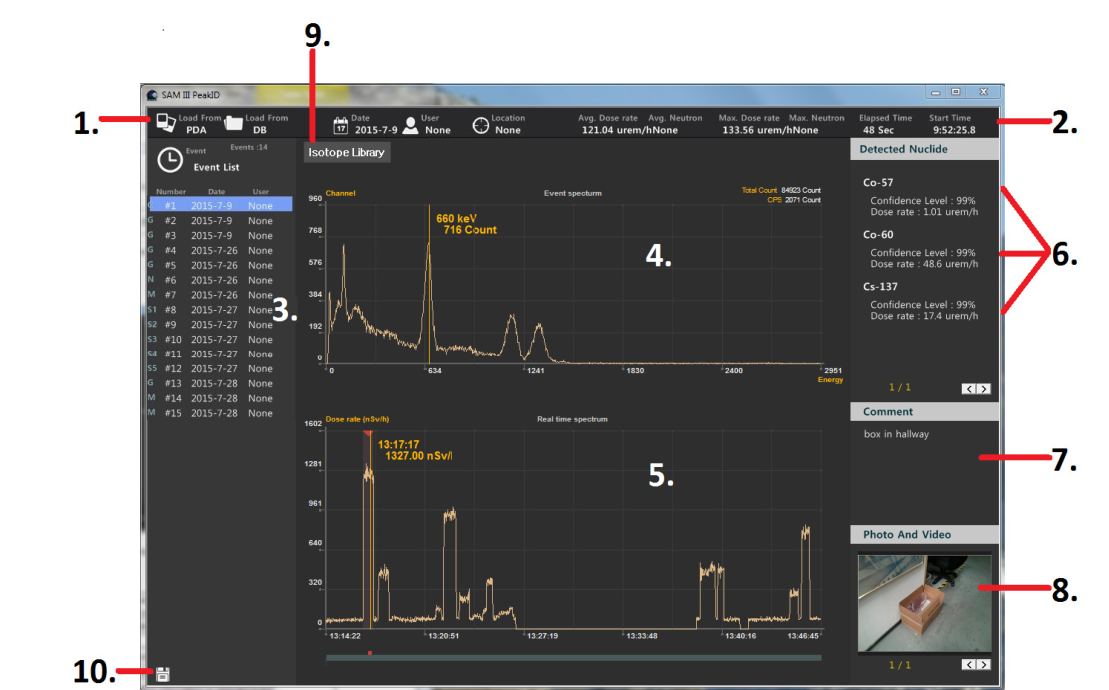 Figure 5.3. PeakID home screen