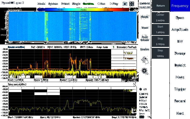 SpecICX-gen3 screenshot: Standard Spectrum Analysis mode