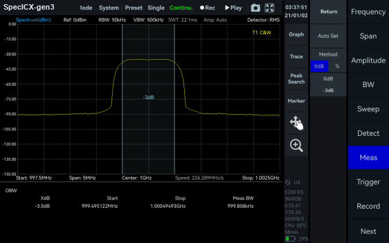Occupied Bandwidth measurement