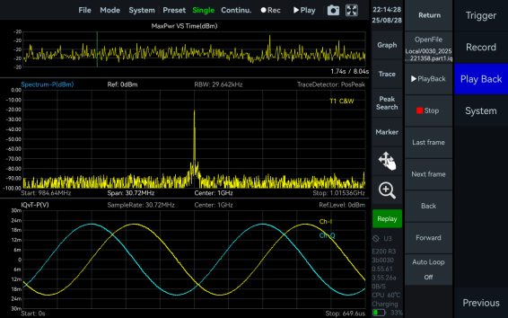 Data Record and Playback in SpecICX-gen3